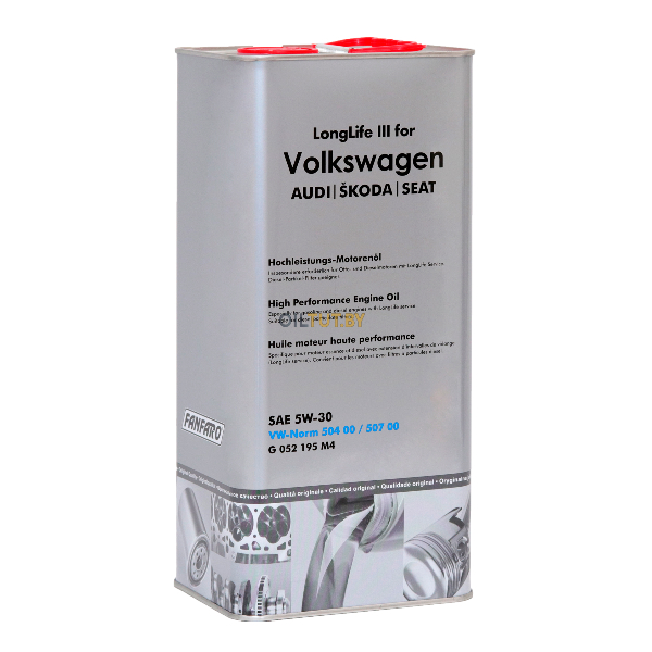 Моторное масло Fanfaro LongLife III для Volkswagen, Audi, SKODA 5w30 SN синтетическое (1л)